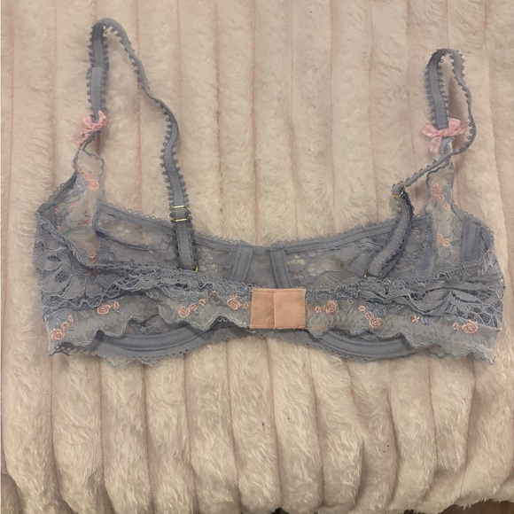 Free People Colette Underwire Bra 34B Blue and Pink - Picture 6 of 7